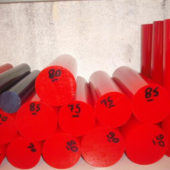 Poliuretano / PU - Tarugos poliuretano industrial vermelho varios tamanhos