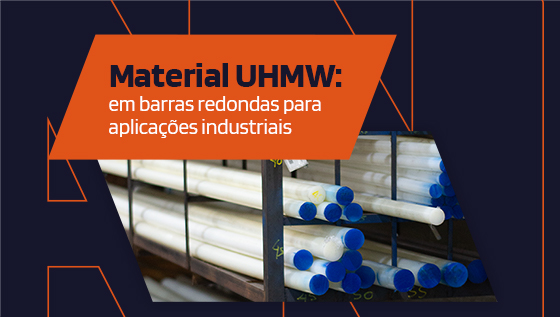 Material UHMW em barras redondas